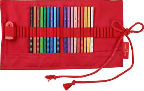 Astuccio rotolo in tessuto con 18 matite colorate Colour Grip, 1 temperamatite Sleeve mini - 2