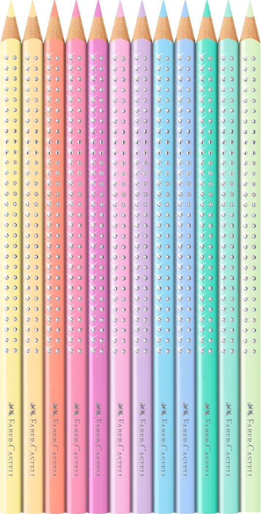 Set in metallo con matite colorate Sparkle Pastel, 12 matite colorate  pastello - Faber-Castell - Cartoleria e scuola