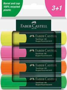 Cartoleria Faber Castell Set Evidenziatori TL 48 bustina cartone 4 Faber-Castell