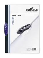 Durable Swingclip cartellina con fermafoglio Blu scuro Polipropilene (PP)