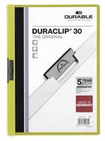 Durable Duraclip 30 cartellina con fermafoglio Verde, Trasparente PVC