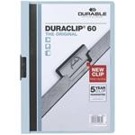 Cartellina con clip Durable DURACLIP® A4 - dorso 6 mm - capacità 60 fogli azzurro - 220906