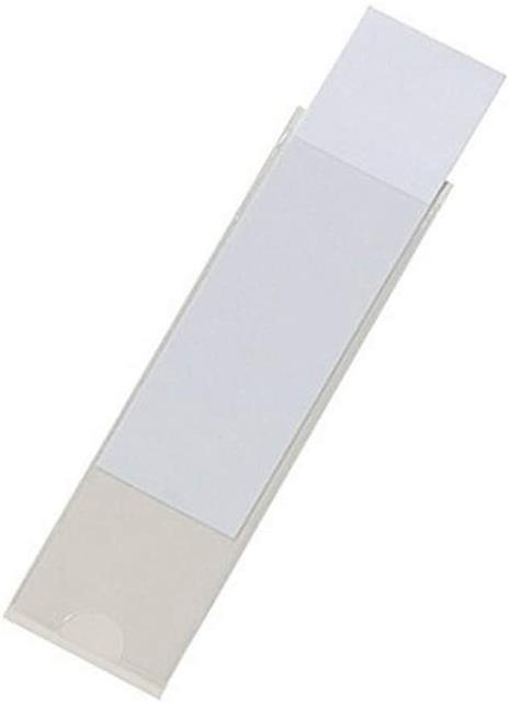 Durable 807319 Pocketfi x, Tasca Adesiva con Inserto in Cartoncino, 100 x 30 mm, Trasparente, Confezione da 10 Pezzi