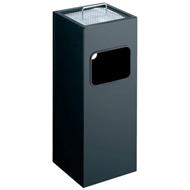250 x 620 x 250 mm Acciaio Verniciato Nero Durable 333101 Posacenere a Colonna Quadrato con Sabbia e Cestino 