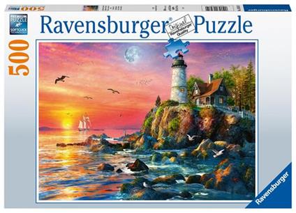 Ravensburger - Puzzle Faro alla Sera, 500 Pezzi, Puzzle Adulti
