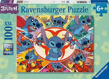 Ravensburger - Puzzle Disney Stitch, 100 Pezzi XXL, Età Raccomandata 6+ Anni