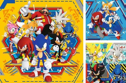 Ravensburger - Puzzle Sonic, Collezione 3x49, 3 Puzzle da 49 Pezzi, Età Raccomandata 5+ Anni - 5