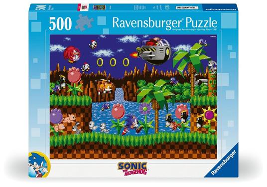 Ravensburger - Puzzle Sonic Core, 500 Pezzi, Puzzle Adulti
