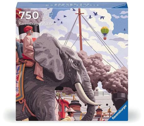 Ravensburger 12001201 - Around the world in 80days - puzzle 750 pezzi  puzzle adulti e ragazzi da 14 anni,