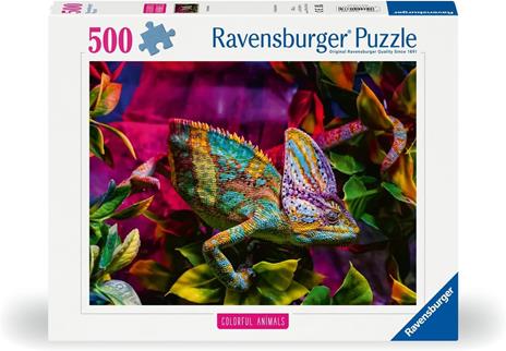 Ravensburger - Puzzle 500 Pezzi: Camaleonte, Puzzle Adulti e Bambini +14 anni, Puzzle con Foto