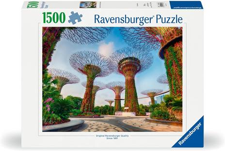 Ravensburger - Puzzle Garden by the Bay at Singapore, Puzzle 1500 pezzi, Puzzle Adulti e Bambini +14 anni, 80x60cm