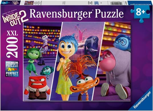 Ravensburger - Inside Out 2, Puzzle 200 pezzi XXL, Puzzle Bambini 8 anni o più, 49x36cm
