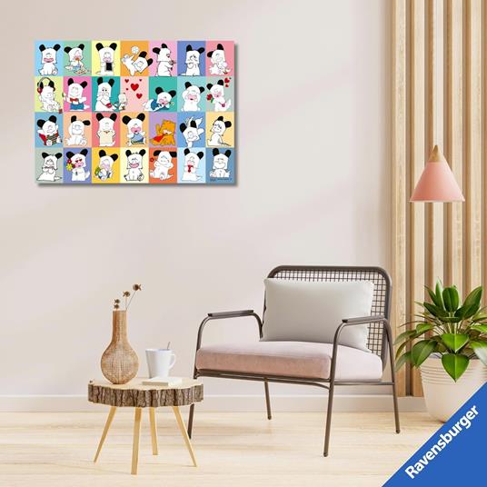 Ravensburger - Puzzle Hello Spank Puzzle 80s mania, 1000 pezzi square - 3