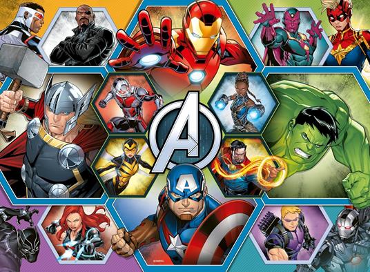 Ravensburger - Puzzle 100 Pezzi XXL Marvel Avengers, Idea Regalo per Bambini 6+ Anni, Gioco Educativo e Stimolante - 2