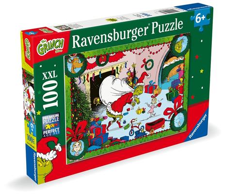 Ravensburger - Puzzle 100 Pezzi XXL il Grinch, Idea Regalo per Bambini 6+ Anni, Gioco Educativo e Stimolante