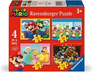 Ravensburger - Puzzle Super Mario, Puzzle 4 in a box, 12-16-20-24 pezzi, Puzzle Bambini 3 Anni, 70x50cm