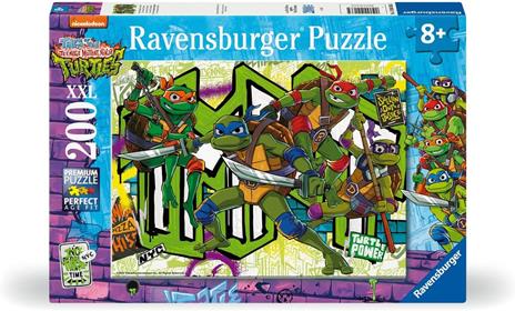 Ravensburger - Puzzle Teenage Mutant Ninja Turtles, Puzzle 200 pezzi XXL, Puzzle Bambini 8 Anni, 58x25cm