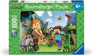 Ravensburger - Puzzle Minecraft, Puzzle 100 pezzi XXL, Puzzle Bambini 6 Anni, 49x36cm