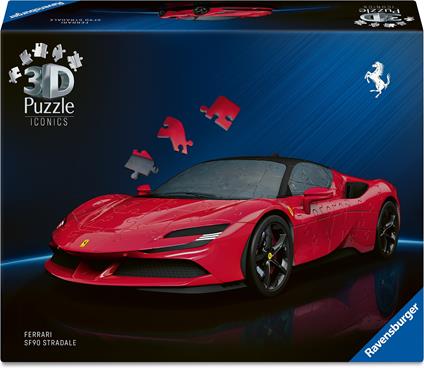 Puzzle 3D Iconics: Ferrari SF90 Stradale - L'iconica supersportiva di Maranello in puzzle 3D