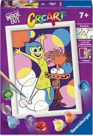 Ravensburger - CreArt Serie E: Inside Out, Dipingere con i Numeri, Kit Pittura Bambini, Cornice Inclusa, Gioco Educativo