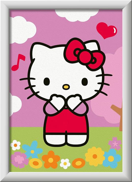 Ravensburger - CreArt Serie E: Hello Kitty, Dipingere con i Numeri, Kit Pittura Bambini, Cornice Inclusa, Gioco Educativo - 6