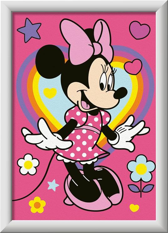 Ravensburger - CreArt Serie E: Disney Minnie, Dipingere con i Numeri, Kit Pittura Bambini, Cornice Inclusa, Gioco Educativo - 6
