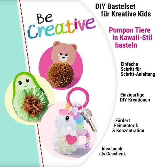 Ravensburger Be Creative! Midi - PonPon Kawaii Portachiavi - 6