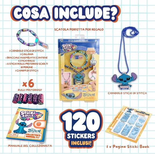 Sticki Rolls - Set con Pendente Stitch - 3