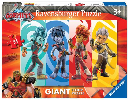 Ravensburger - Puzzle Gormiti A, Collezione 24 Giant Pavimento, 24 Pezzi, Età Raccomandata 3+ Anni