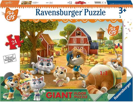 44 Gatti A Ravensburger Puzzle 24 giant Pavimento