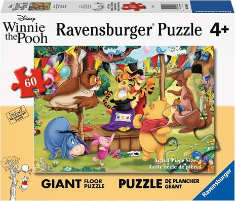 Ravensburger - Puzzle Winnie the Pooh, Collezione 60 Giant Pavimento, 60 Pezzi, Età Raccomandata 4+ Anni - 2