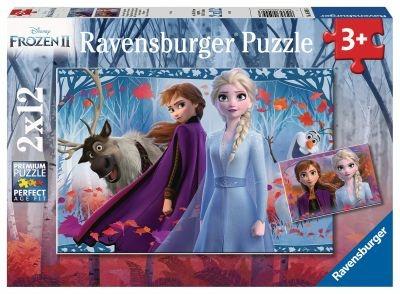 Ravensburger - Puzzle Frozen 2, Collezione 2x12, 2 Puzzle da 12 Pezzi, Età Raccomandata 3+ Anni - 6