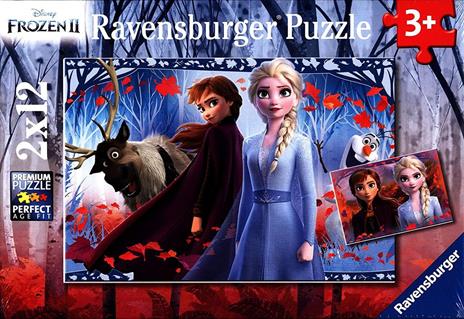 Ravensburger - Puzzle Frozen 2, Collezione 2x12, 2 Puzzle da 12 Pezzi, Età Raccomandata 3+ Anni - 3