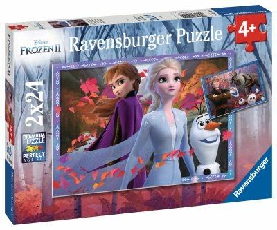 Ravensburger - Puzzle Frozen 2, Collezione 2x24, 2 Puzzle da 24 Pezzi, Età Raccomandata 4+ Anni - 6
