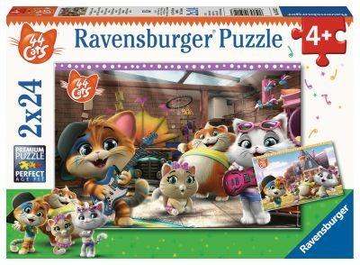 Ravensburger - Puzzle 44 Gatti, Collezione 2x24, 2 Puzzle da 24 Pezzi, Età Raccomandata 4+ Anni - 3