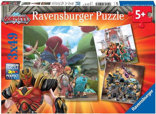 Gormiti Ravensburger Puzzle 3x49 pz