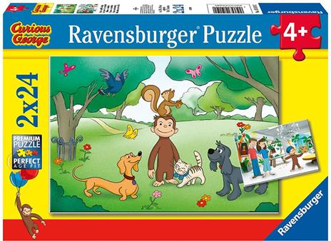 Ravensburger - Puzzle George, Collezione 2x24, 2 Puzzle da 24 Pezzi, Età Raccomandata 4+ Anni - 2