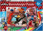 Ravensburger - Puzzle Miraculous, Collezione 3x49, 3 Puzzle da 49 Pezzi, Età Raccomandata 5+ Anni