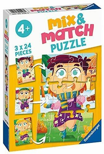 Ravensburger - Puzzle Fashion Mix, Linea Mix & Match, 3 Puzzle da 24 Pezzi, Puzzle per Bambini, Età Raccomandata 4+ Anni - 2