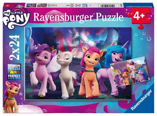 Ravensburger - Puzzle My Little Pony, Collezione 2x24, 2 Puzzle da 24 Pezzi, Età Raccomandata 4+ Anni