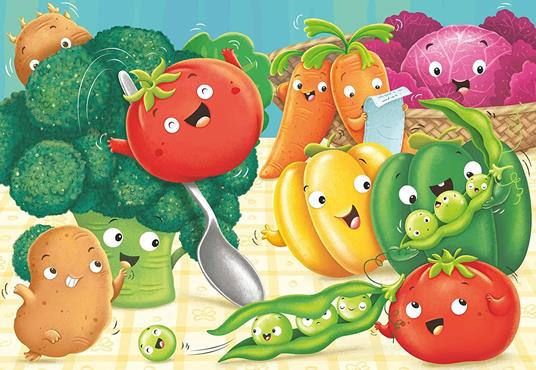 Ravensburger - Puzzle Allegria di frutta e verdura, Collezione 2x24, 2 Puzzle da 24 Pezzi, Età Raccomandata 4+ Anni - 3