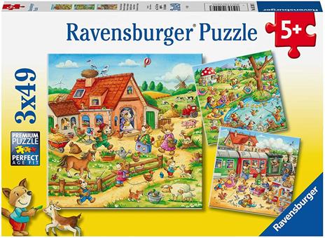 Ravensburger - Puzzle X, Collezione 3x49, 3 Puzzle da 49 Pezzi, Età Raccomandata 5+ Anni