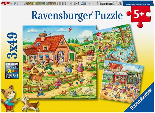 Ravensburger - Puzzle X, Collezione 3x49, 3 Puzzle da 49 Pezzi, Età Raccomandata 5+ Anni