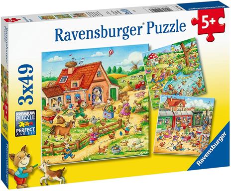 Ravensburger - Puzzle X, Collezione 3x49, 3 Puzzle da 49 Pezzi, Età Raccomandata 5+ Anni - 2