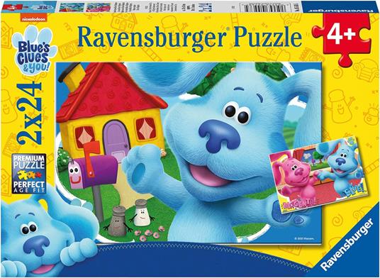 Ravensburger - Puzzle Blue's clues & you Collezione 2x24 2 Puzzle da 24 Pezzi Età Raccomandata 4+ Anni