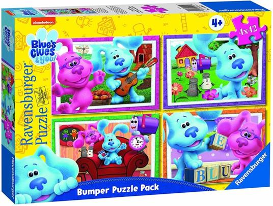 Ravensburger - Puzzle Blue's clues & you Collezione Bumper Pack 4x42 4 Puzzle da 42 Pezzi Età Raccomandata 4+ Anni
