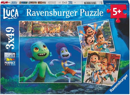 Ravensburger - Puzzle Luca, Collezione 3x49, 3 Puzzle da 49 Pezzi, Età Raccomandata 5+ Anni