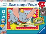 Ravensburger - Puzzle Disney Classics, Collezione 2x12, 2 Puzzle da 12 Pezzi, Età Raccomandata 3+ Anni