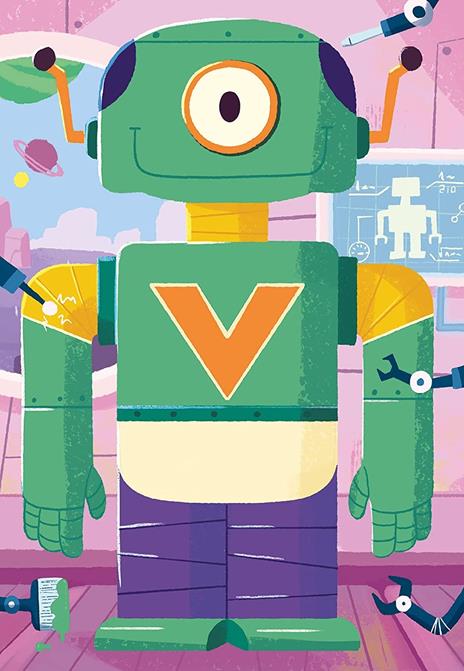 Ravensburger - Puzzle Robot, Linea Mix & Match, 3 Puzzle da 24 Pezzi, Puzzle per Bambini, Età Raccomandata 4+ Anni - 4