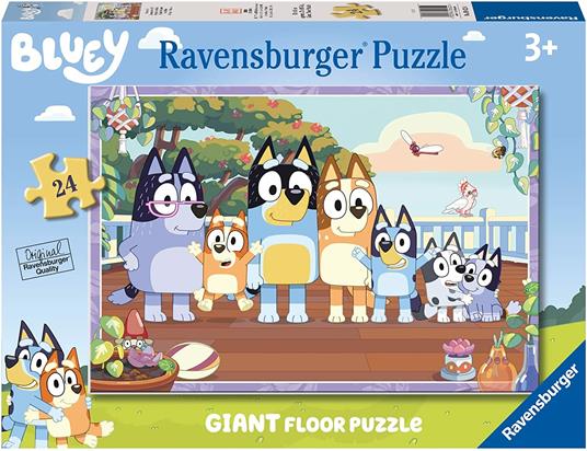 Ravensburger - Puzzle Bluey, Collezione 24 Giant Pavimento, 24 Pezzi, Età Raccomandata 3+ Anni